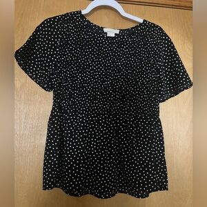 Black and white polka dots shirt